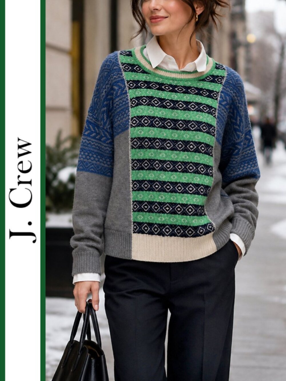 J. CrewXThe Reeds | Multi Fair Isle Crewneck Sweater